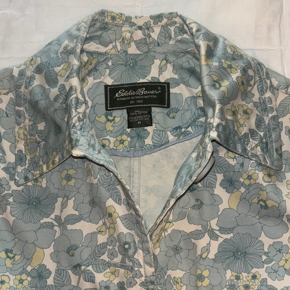 Eddie Bauer Trench Coat Blue Medium